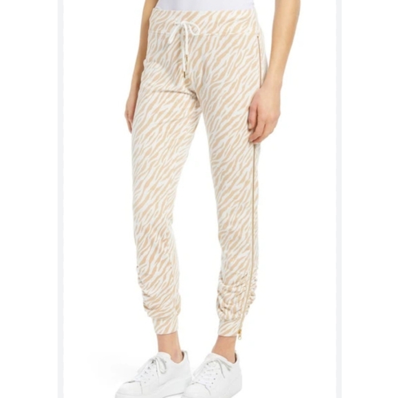 🔥🔥Sundays Roth Zebra knit zipper side joggers sweatpants O - Picture 1 of 14